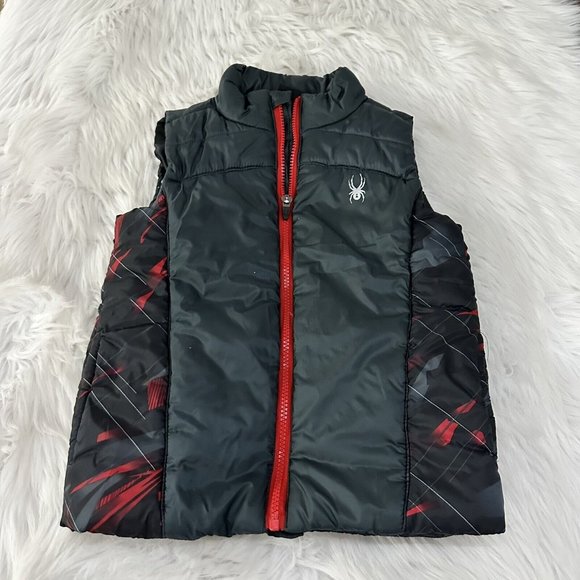 Spyder boys puffer vest jacket size 5 full zip sleeveless - Picture 1 of 9